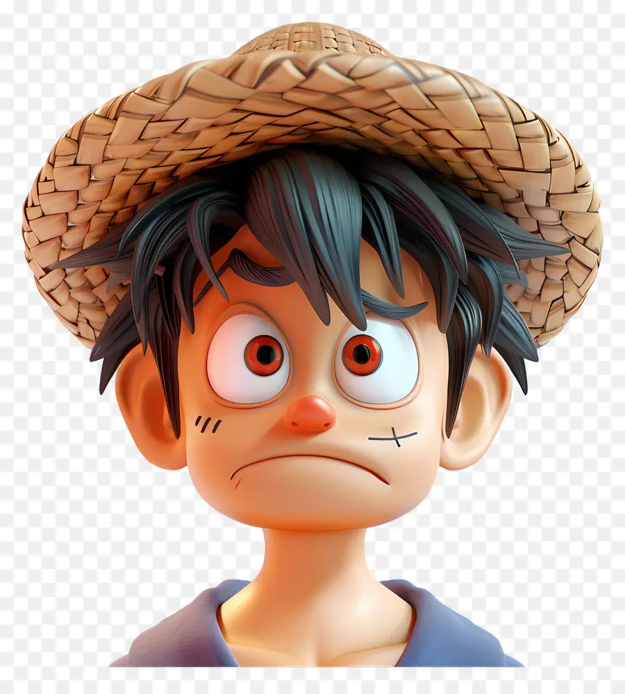 Luffy Cara，Personaje De Dibujos Animados PNG