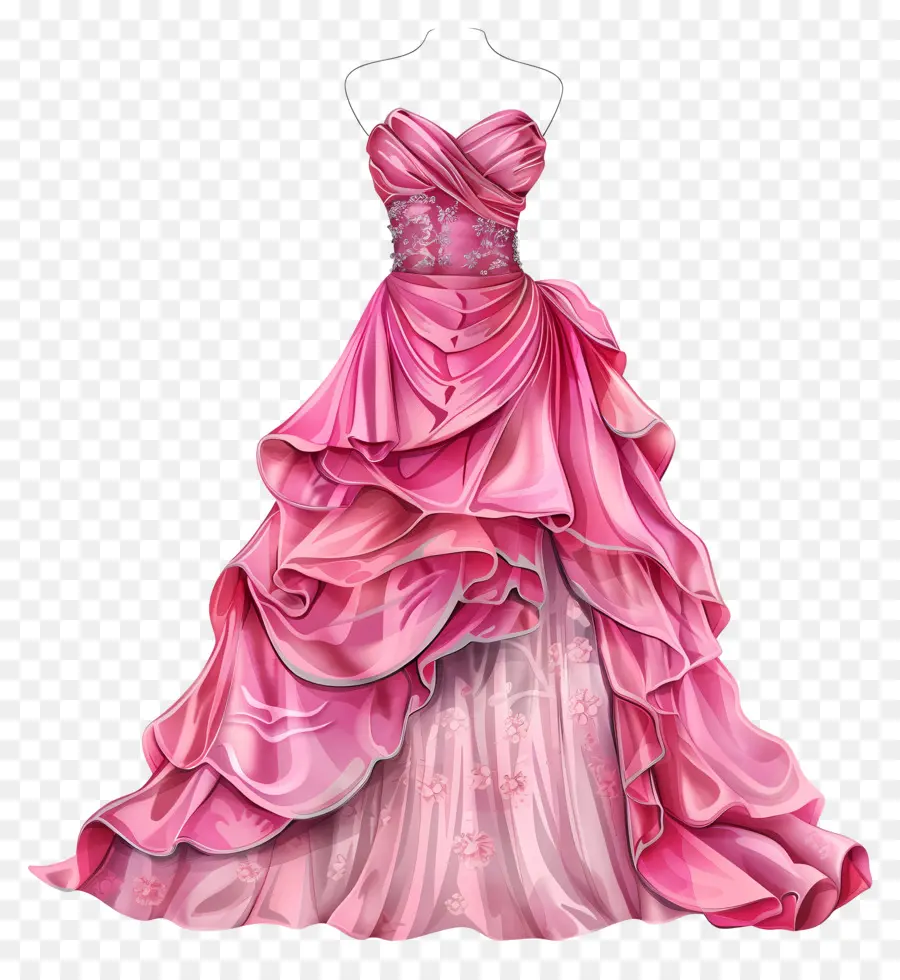 Rosa Vestido De Novia，Vestido De Color Rosa PNG
