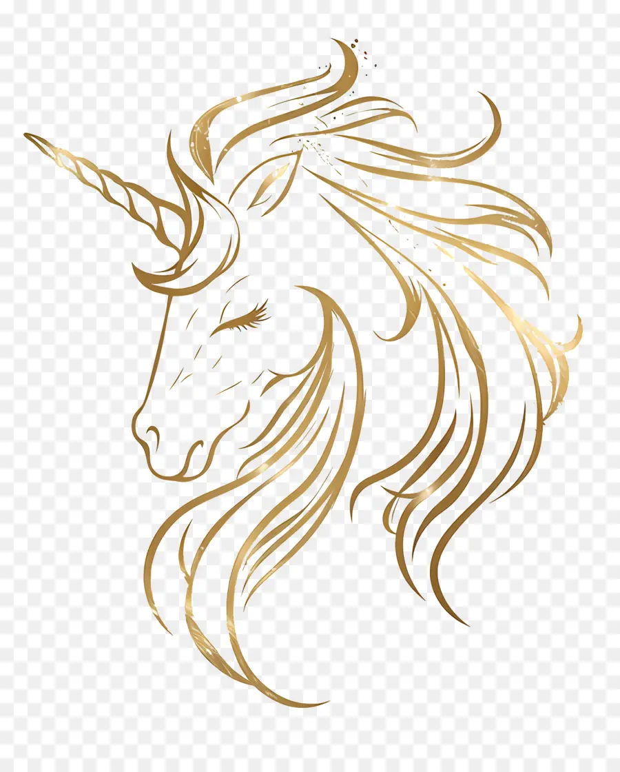 Oro Unicornio，Unicornio PNG