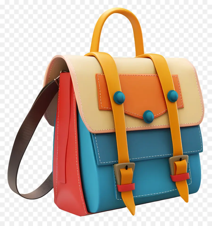 Bolsa De La Escuela，Bolso Colorido PNG