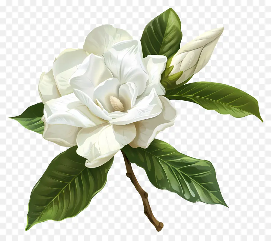 Flor De Gardenia，Flores Blancas PNG