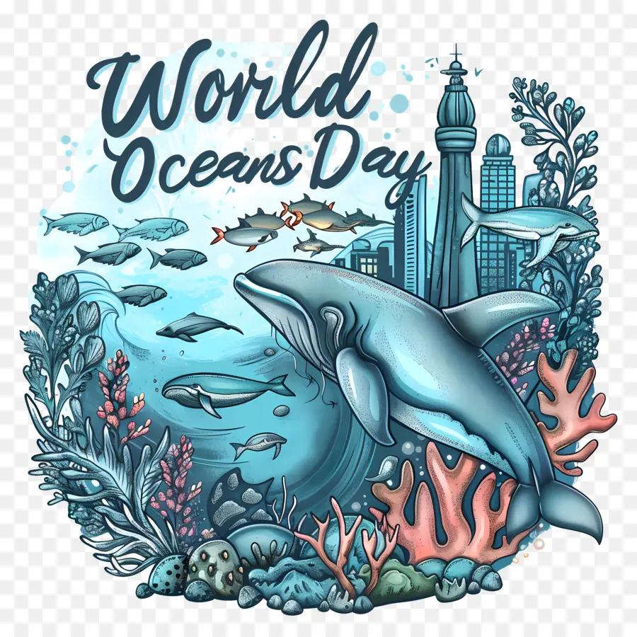 Día Mundial De Los Océanos，Ballena PNG