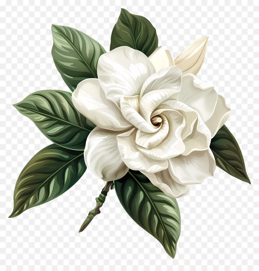 Flor De Gardenia，Flor Blanca PNG