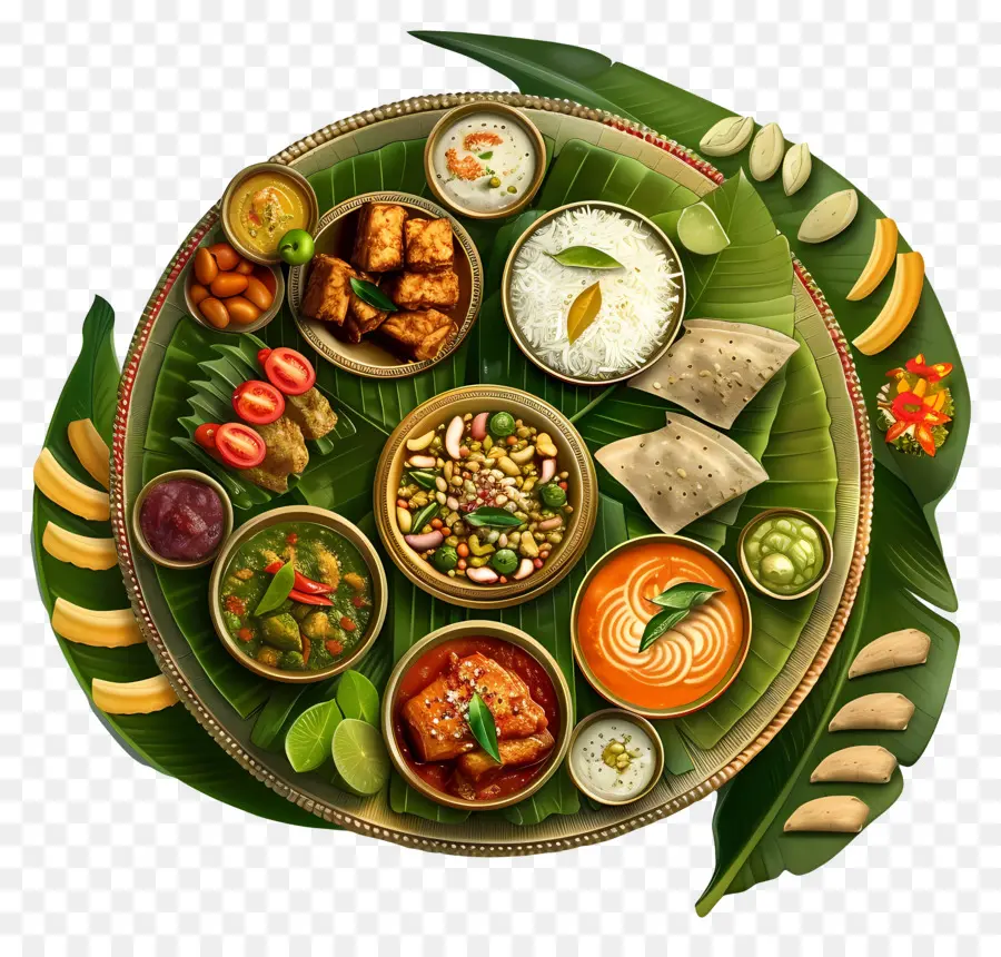 Onam Sadya，La Cocina India PNG