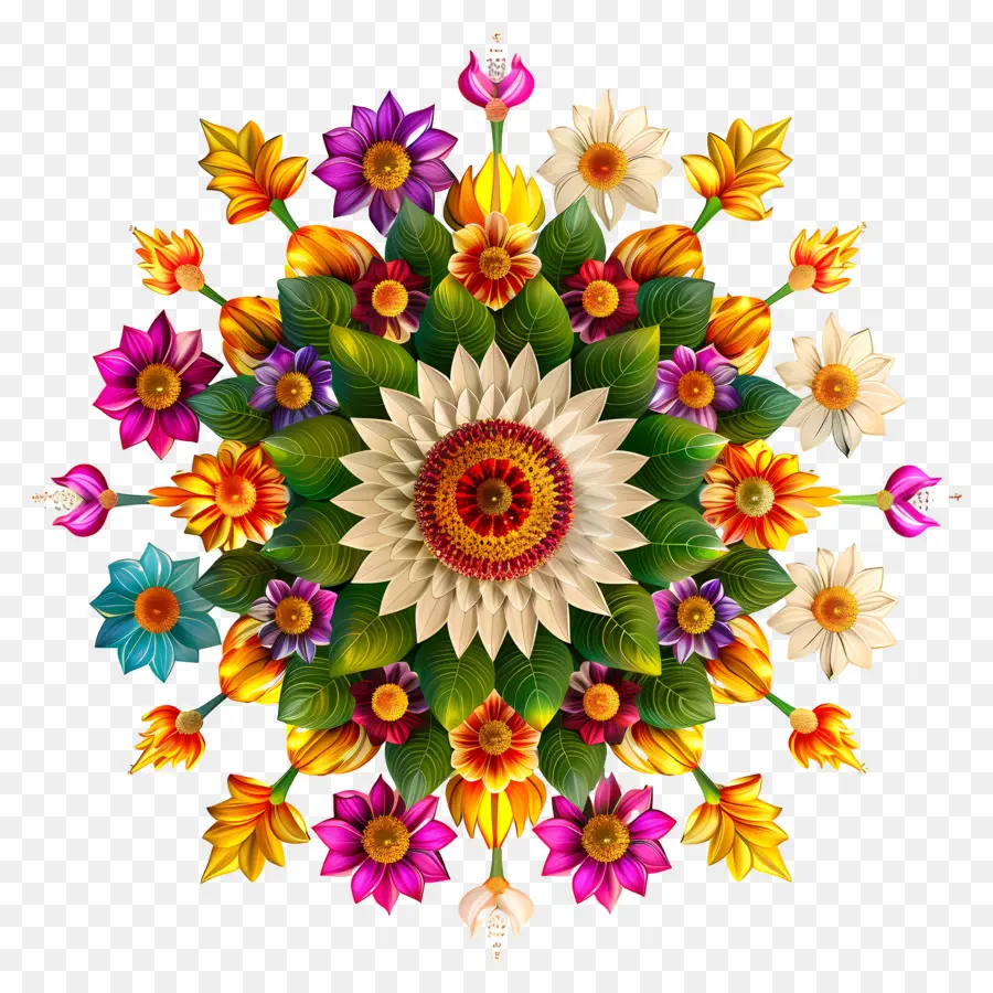 Onam Athapura，Flores De Colores PNG