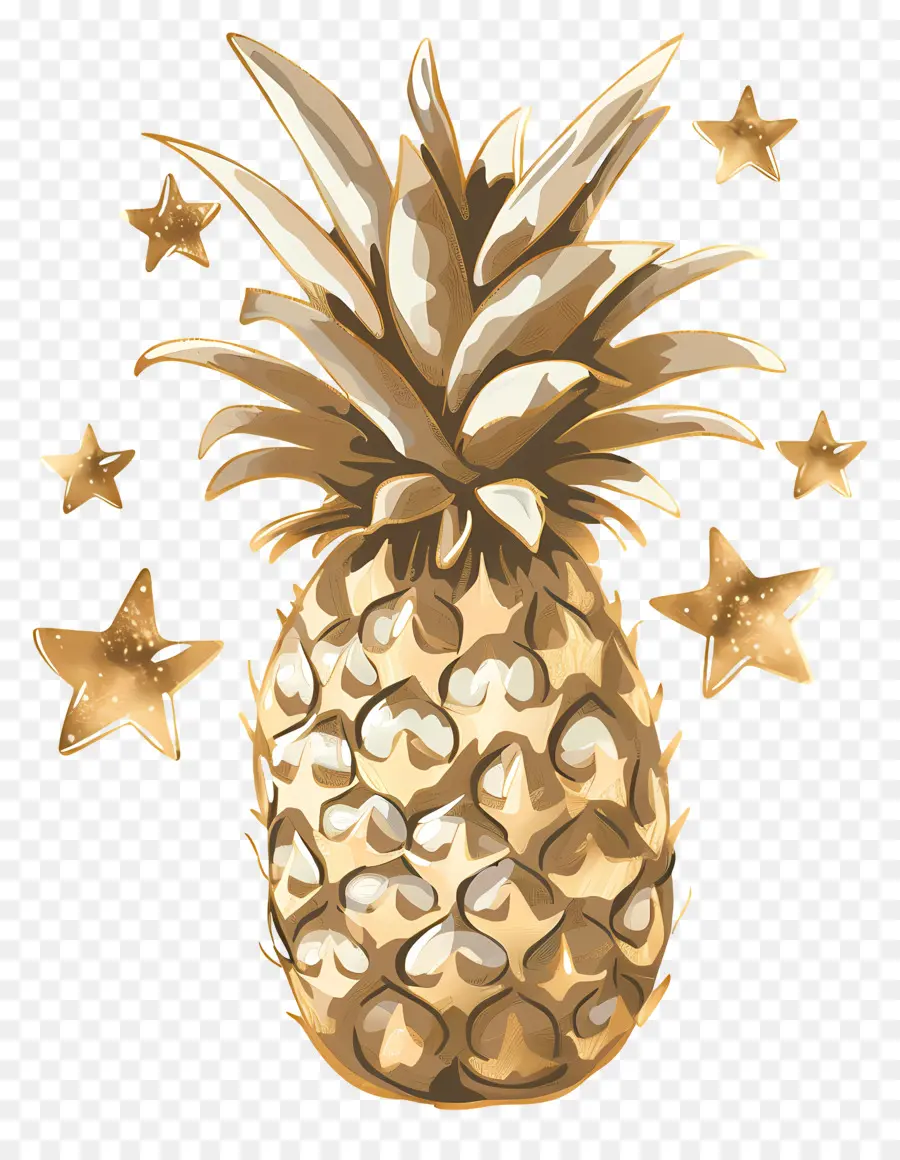 Piña，Piña Dorada PNG