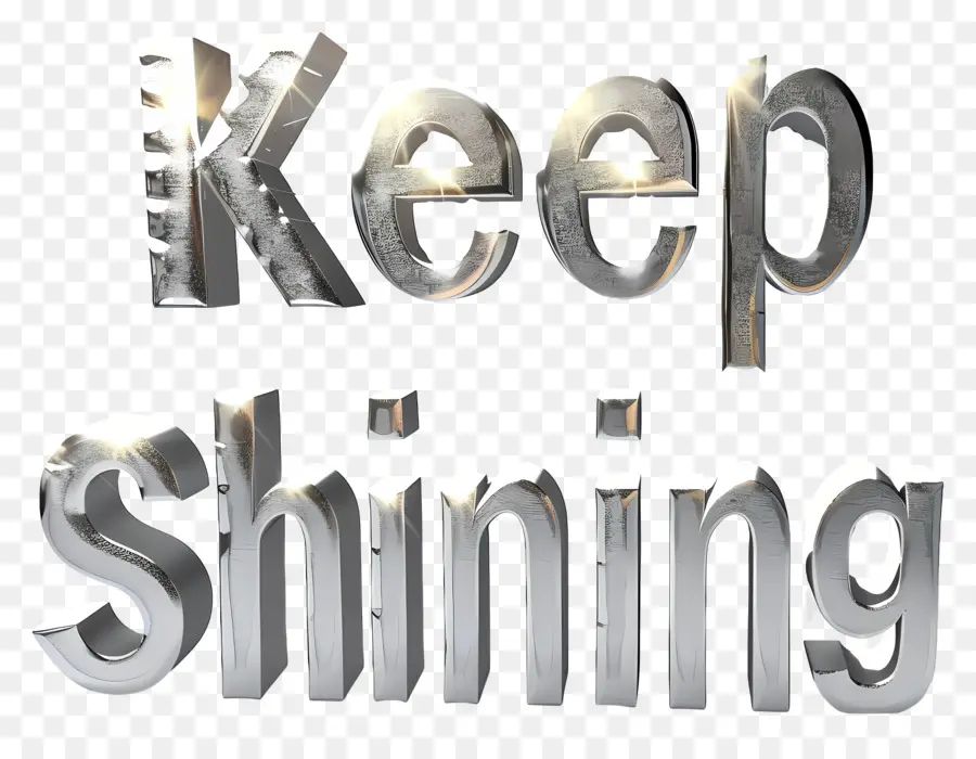 Sigue Brillando，Letras 3d PNG