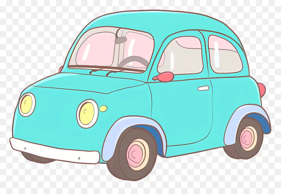 Dibujos Animados De Coches，Coche Azul PNG