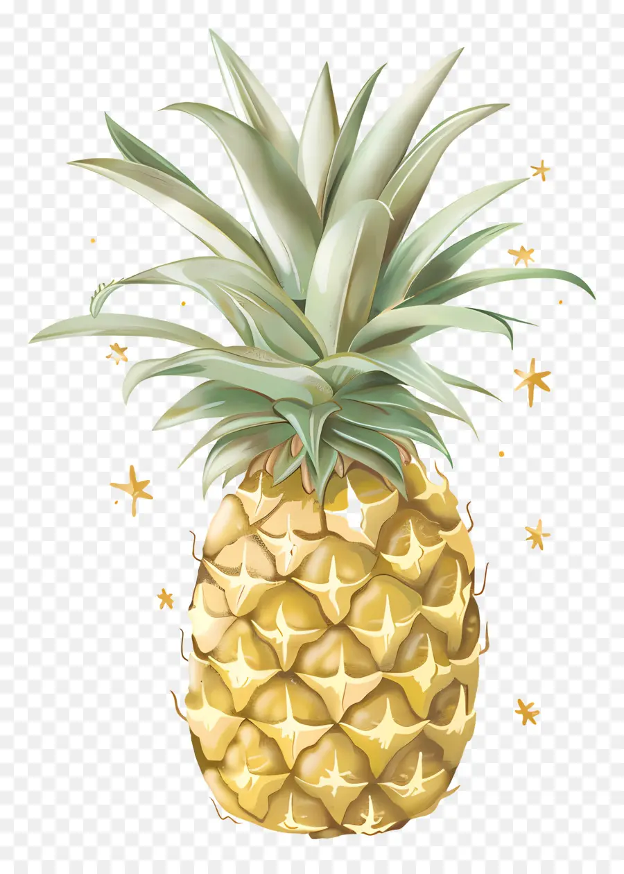 Piña，Estrellas PNG