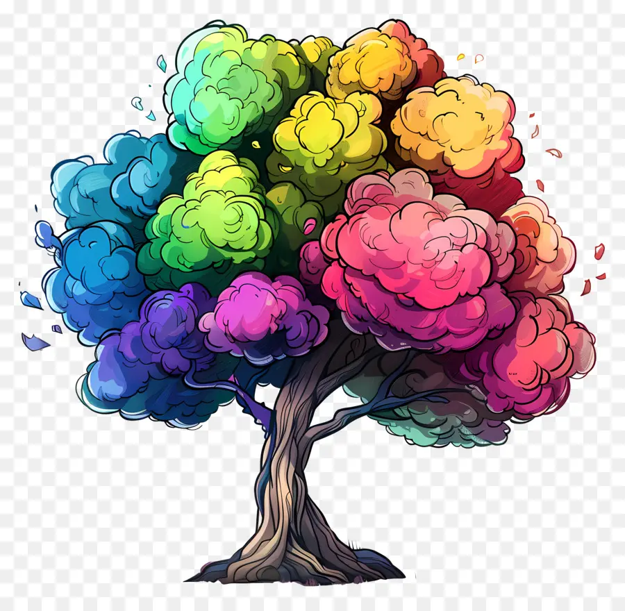 árbol，árbol Colorido PNG