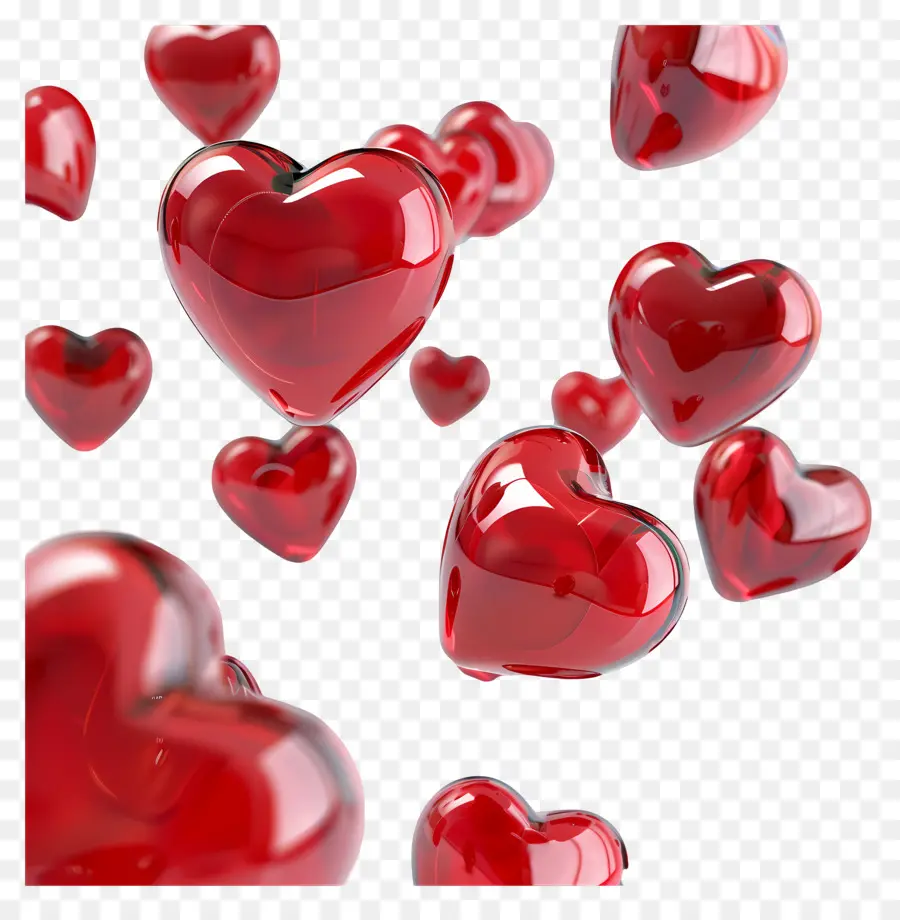 Corazones Que Flotan，Corazones Rojos PNG