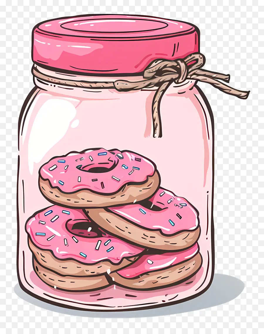 El Tarro De Las Galletas，Rosa Donuts PNG