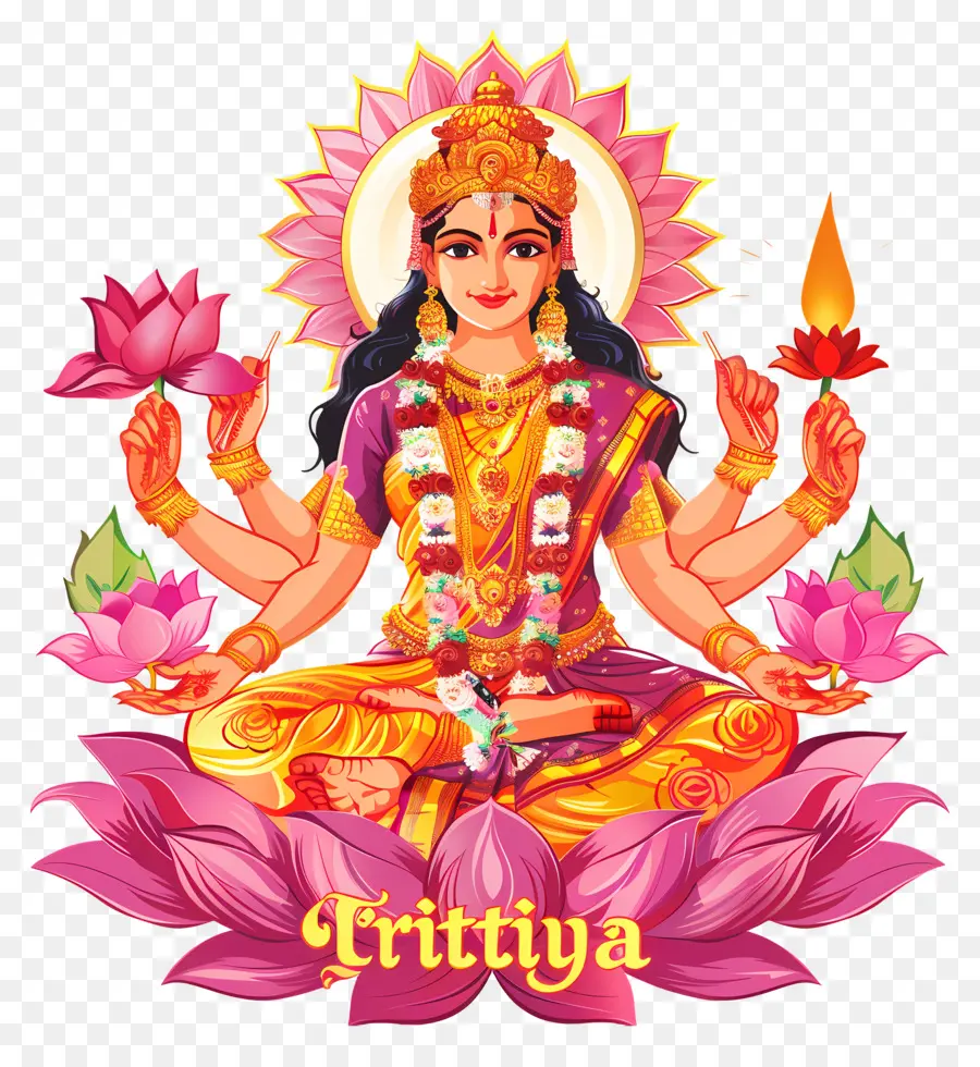 Akshaya Tritiya，Diosa Lakshmi PNG