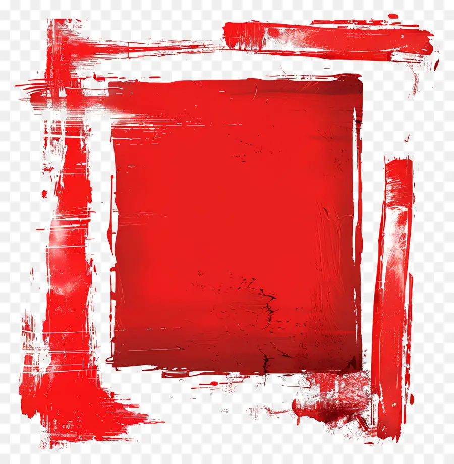 Cuadro De Texto，Marco Rojo PNG