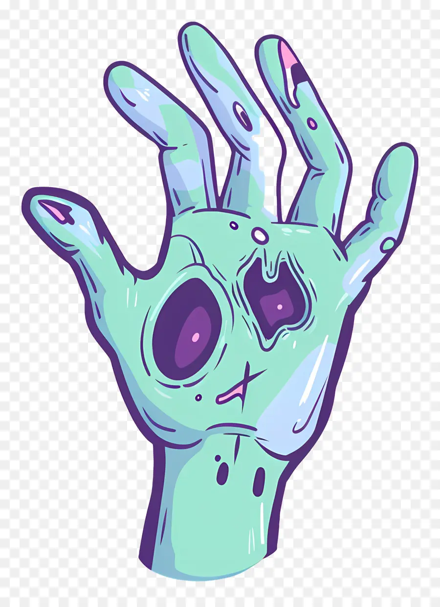 Zombie Mano，Verde PNG