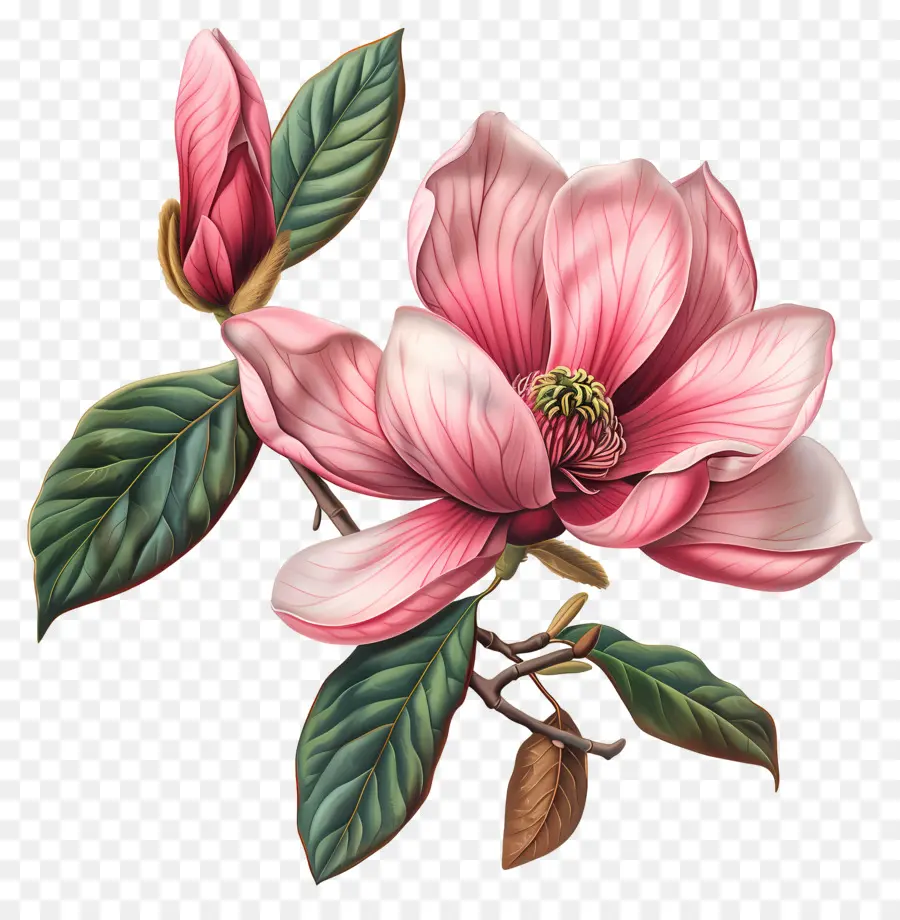 Pink Magnolia，Magnolia Flores PNG