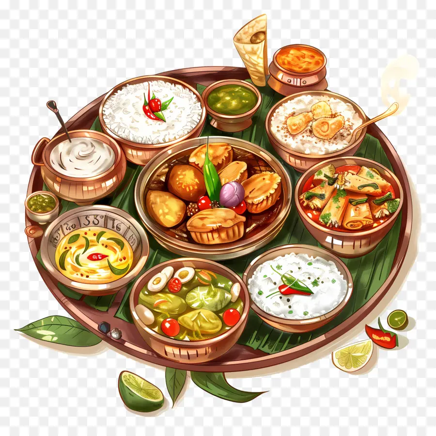 Onam Sadya，La Cocina India PNG