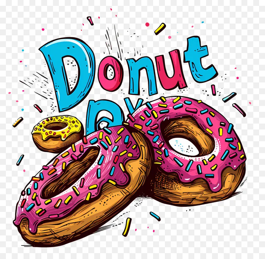 Día Nacional Del Donut，Donut Rosa PNG