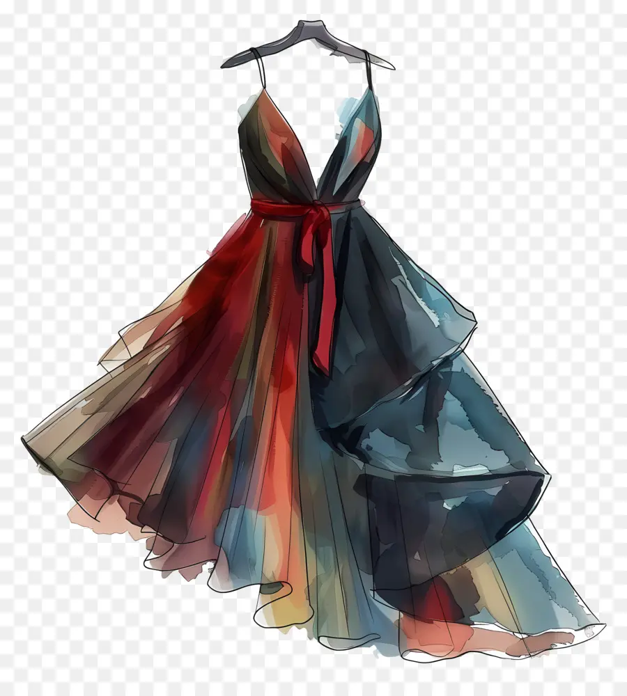 Vestido De Fiesta，Vestido Colorido PNG