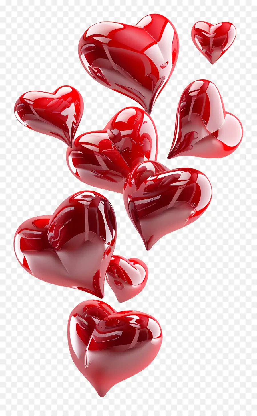 Corazones Que Flotan，Corazones Rojos PNG