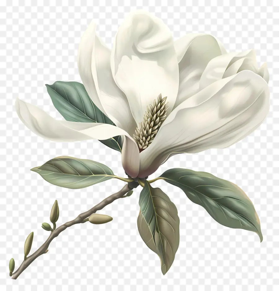 Blanco Magnolia，Magnolia Flores PNG