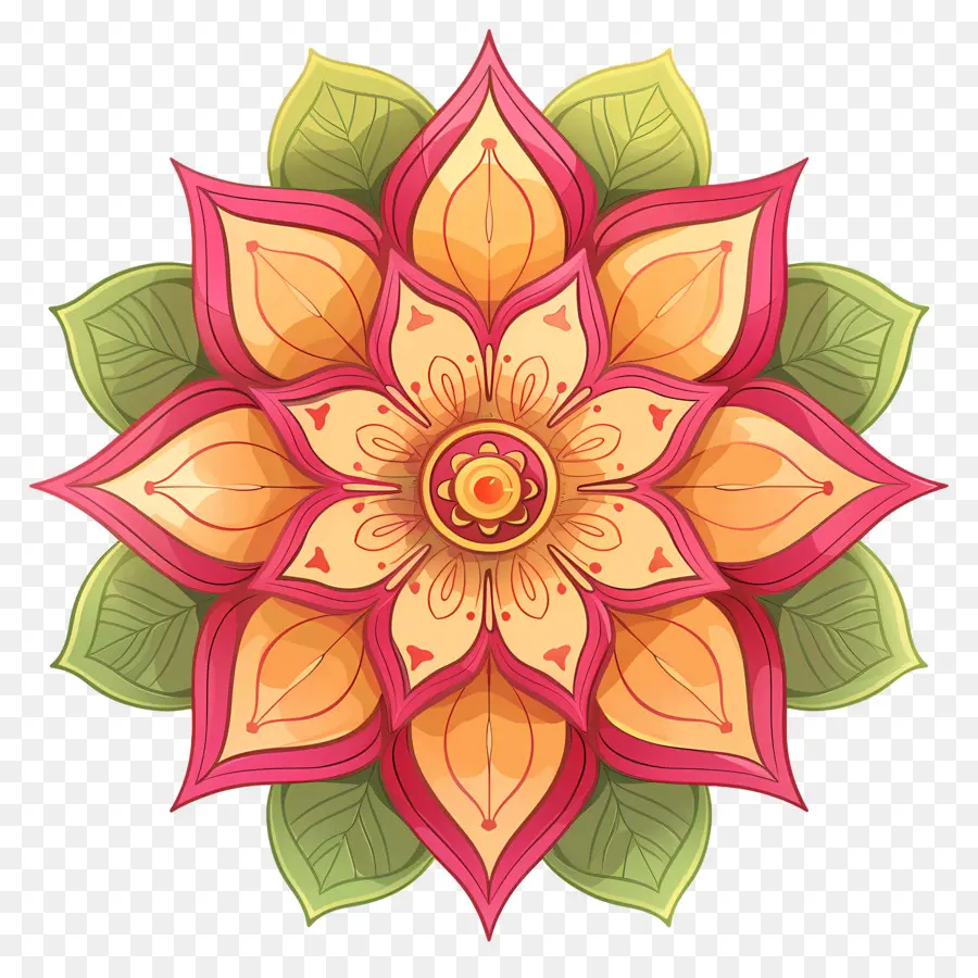 Flor De Onam，Diseño Floral PNG