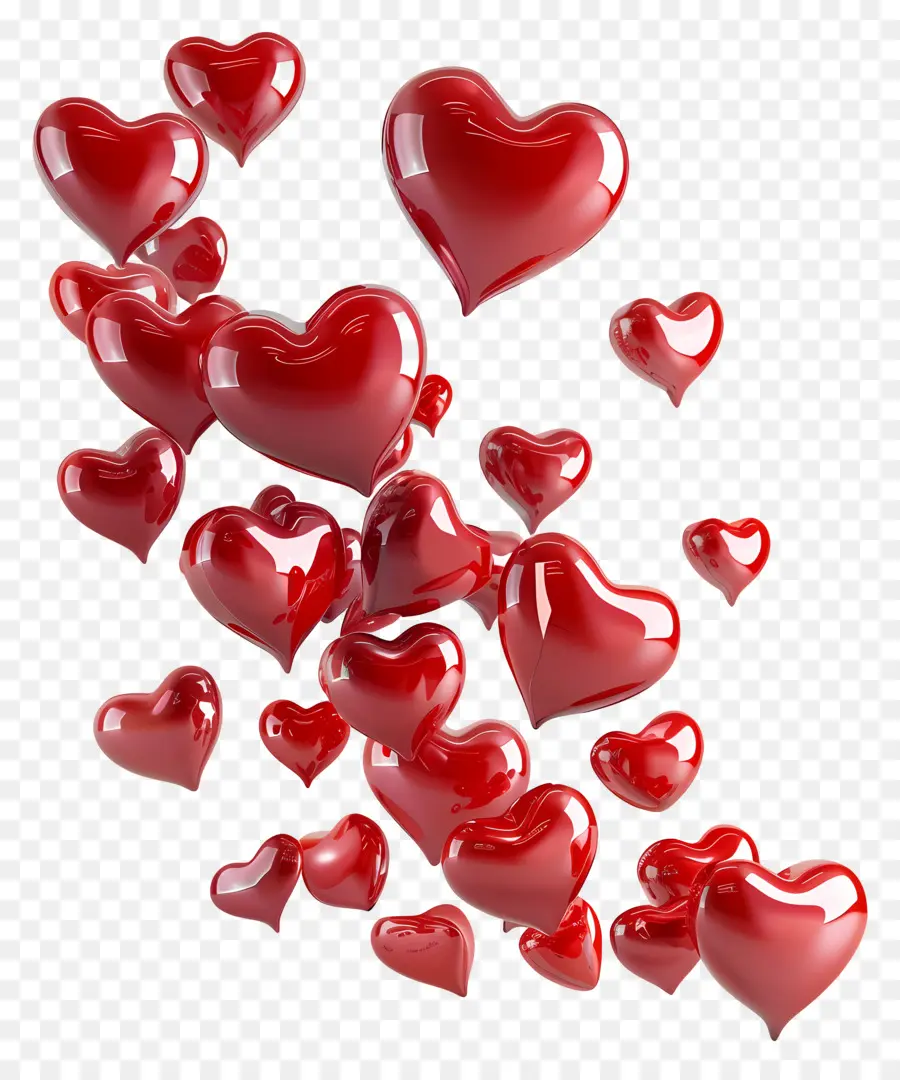 Corazones Que Flotan，Corazones Rojos PNG