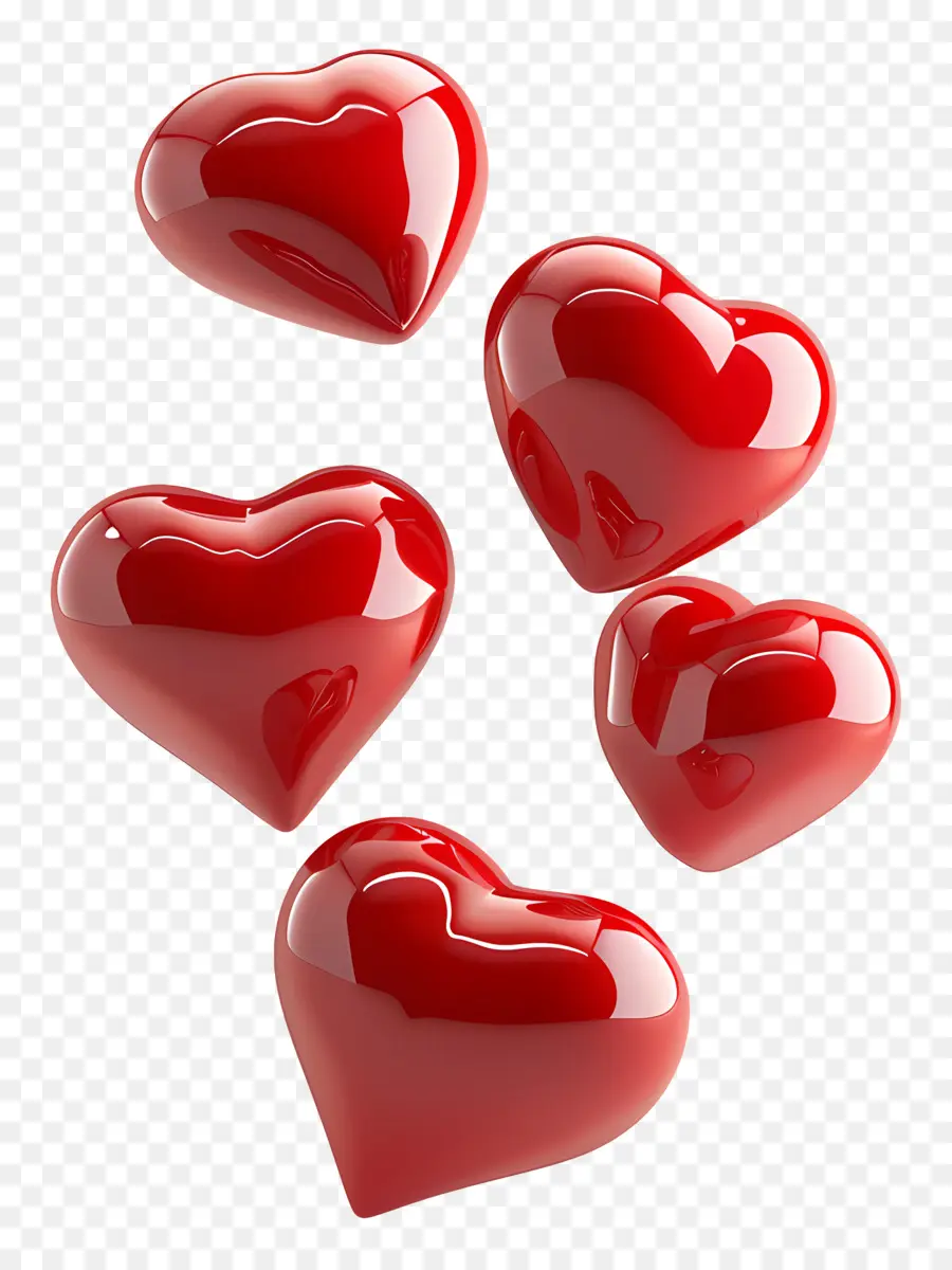 Corazones Flotantes，Corazones Rojos PNG