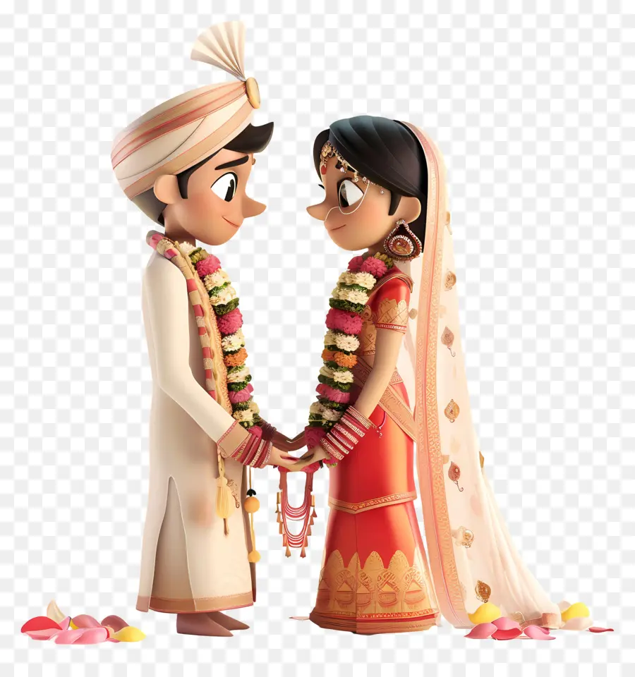 Boda India，La Novia Y El Novio PNG