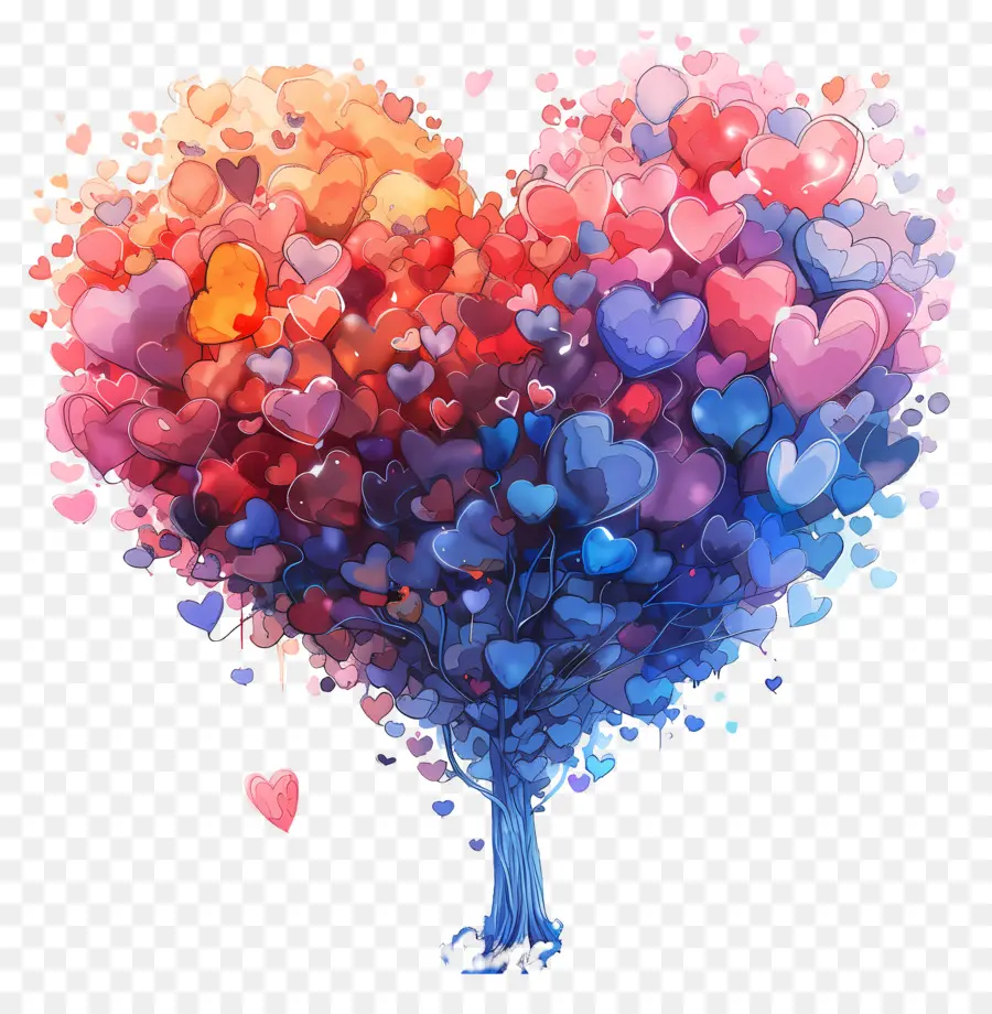 Encanta El Diseño，Corazón De árbol PNG