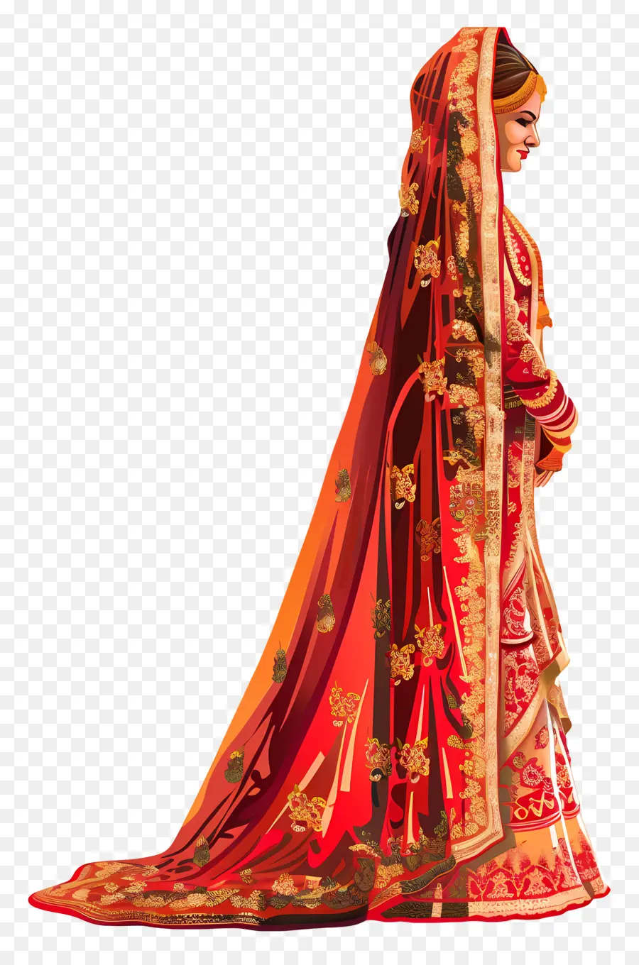 Boda India，Vestido De Novia Tradicional PNG