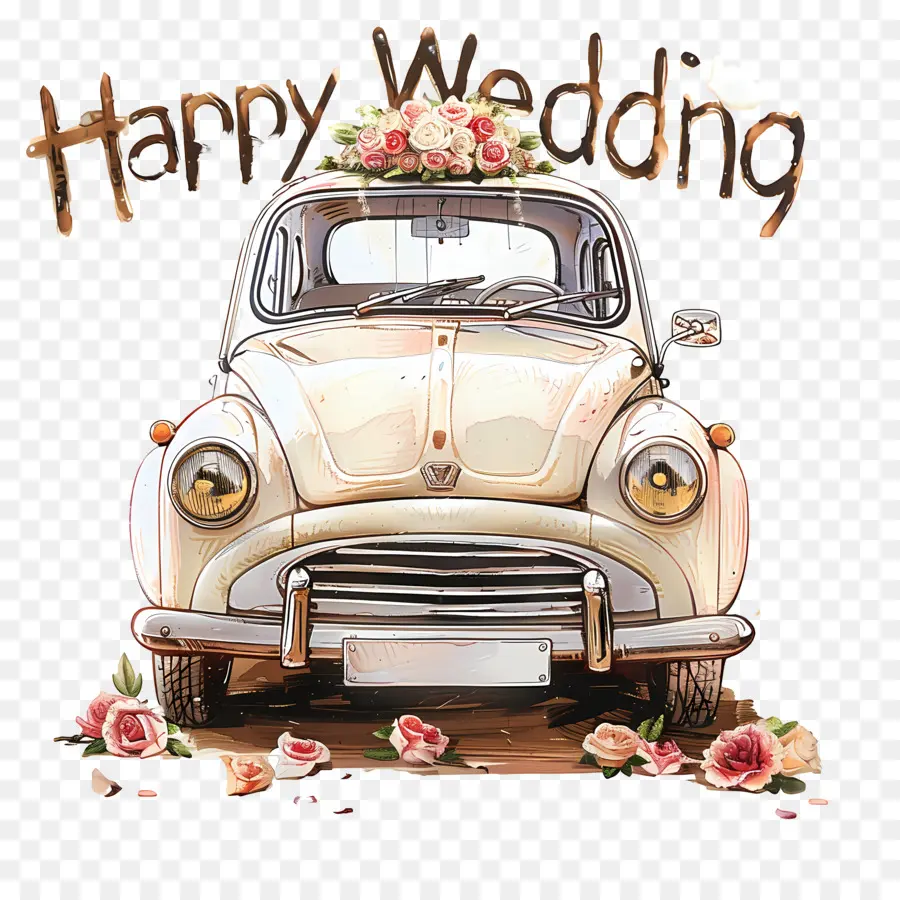 Feliz Boda，Coche De Boda PNG