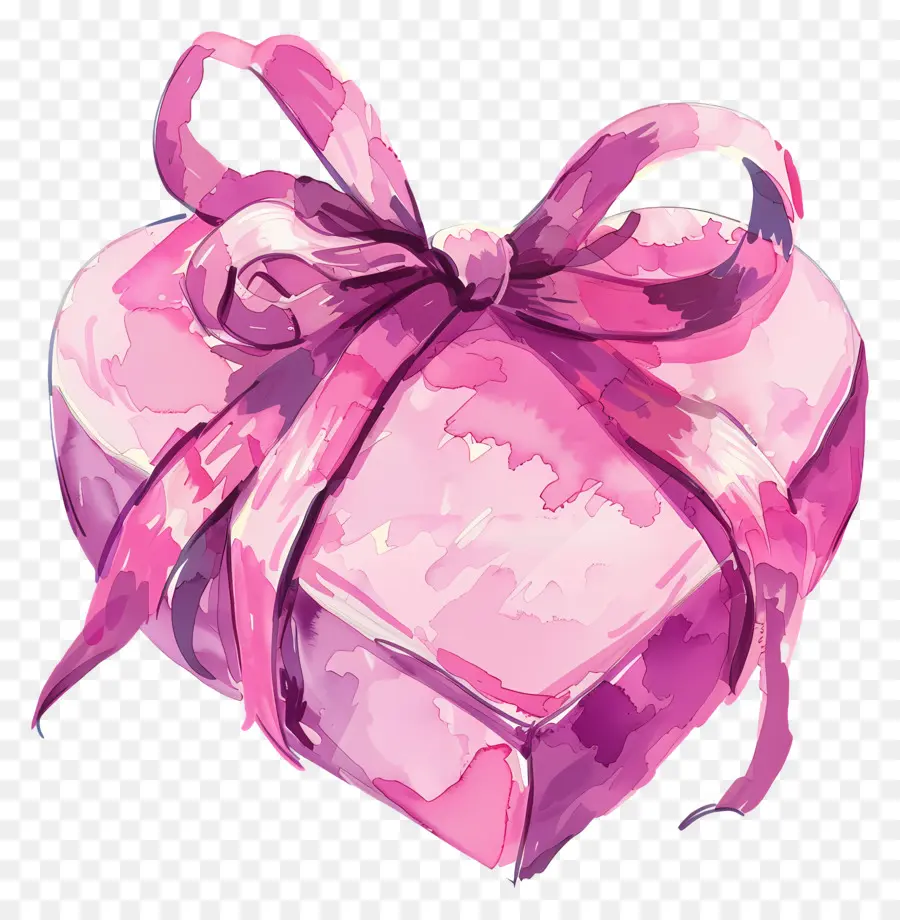 Corazón Rosa，Rosa Caja De Regalo PNG