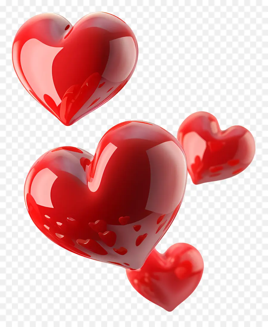 Corazones Que Flotan，Corazones Rojos PNG