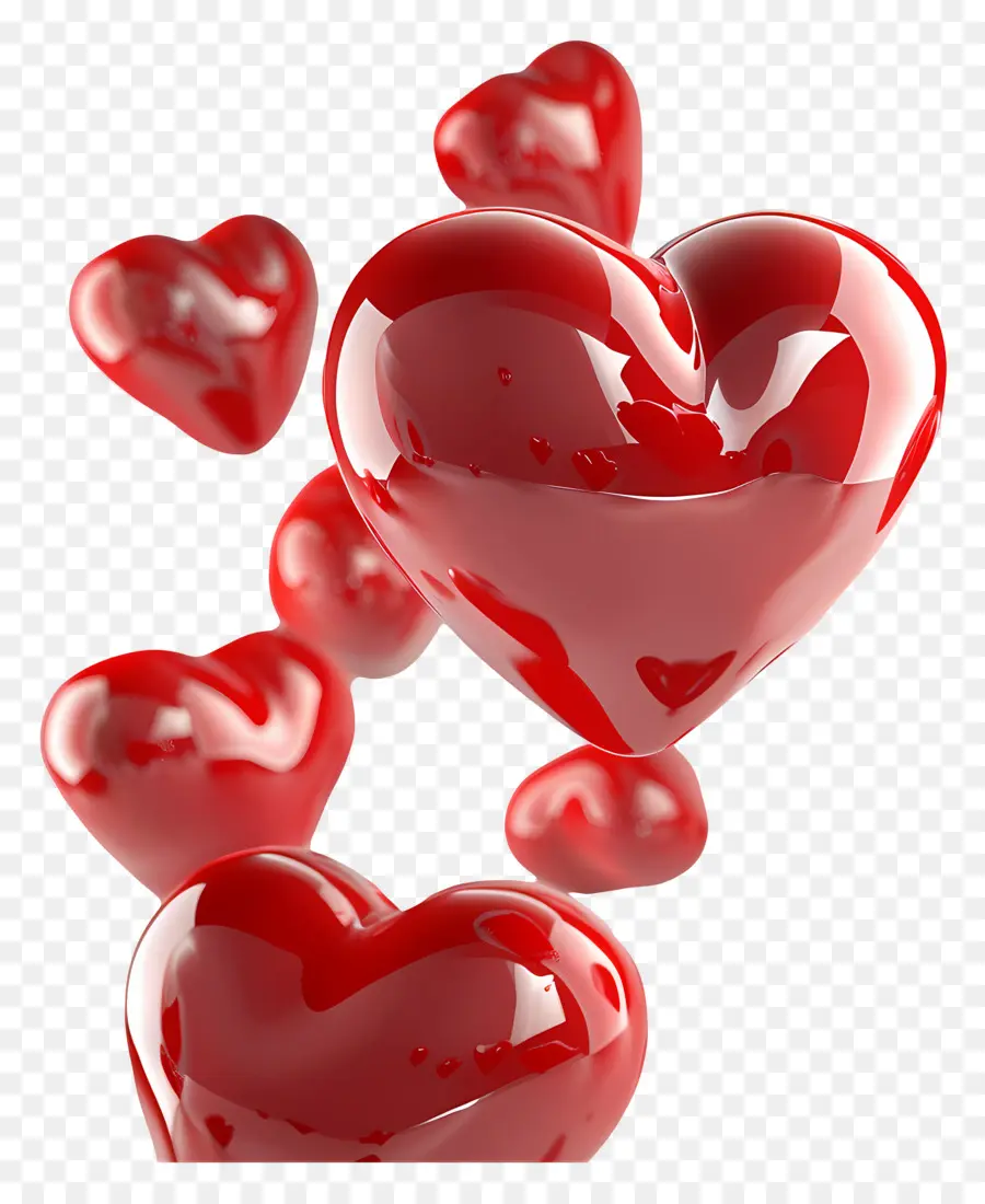 Corazones Que Flotan，Corazones Rojos PNG