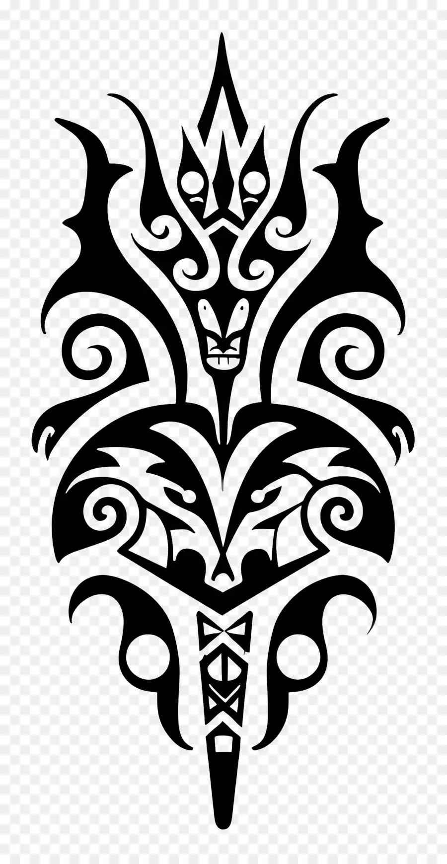 Tatuaje Maorí，Monstruo PNG