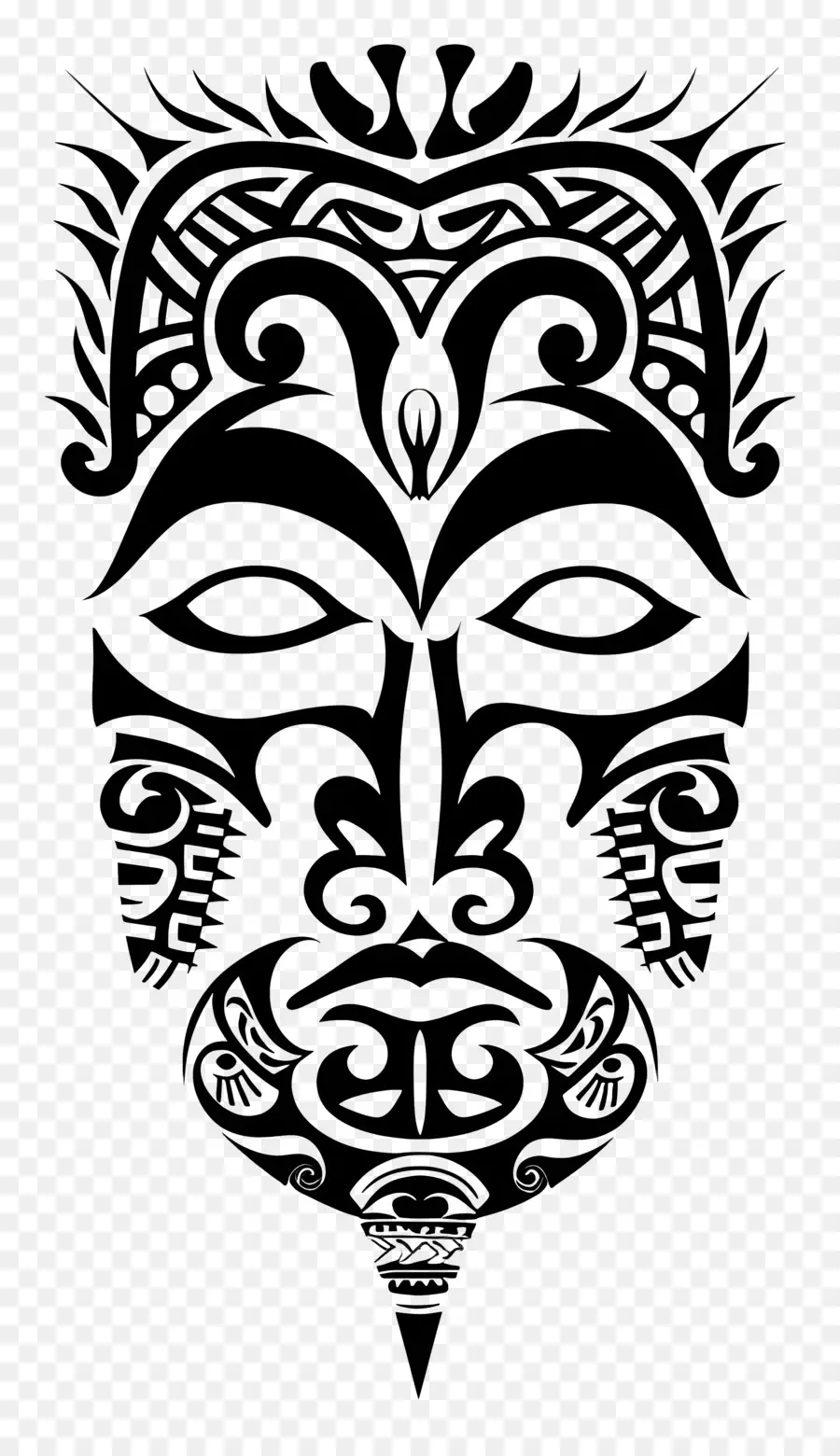 Tatuaje Maorí，Máscara Tribal PNG