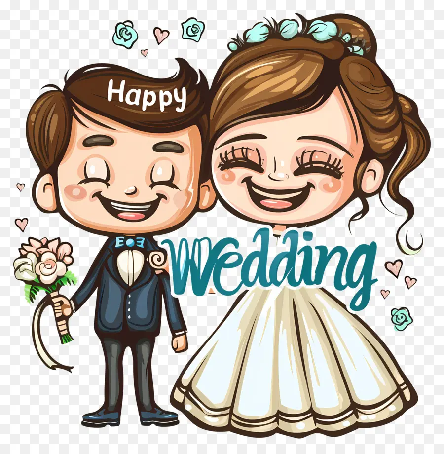 Feliz Boda，Pareja De Novios PNG