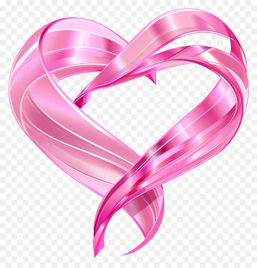 Corazón Rosa，Cinta Rosa PNG