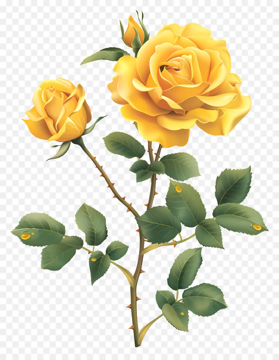 Rosas Del Jardín，Rosa Amarilla PNG