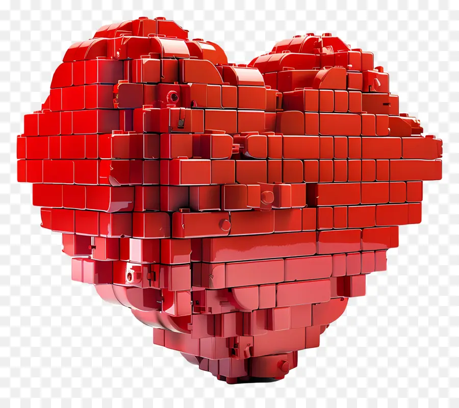 Corazón Rojo，Render 3d PNG