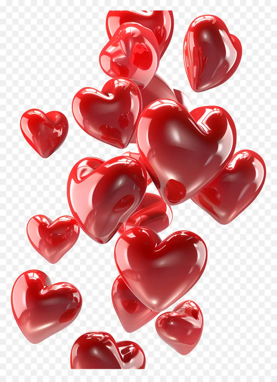 Corazones Que Flotan，Corazones Rojos PNG