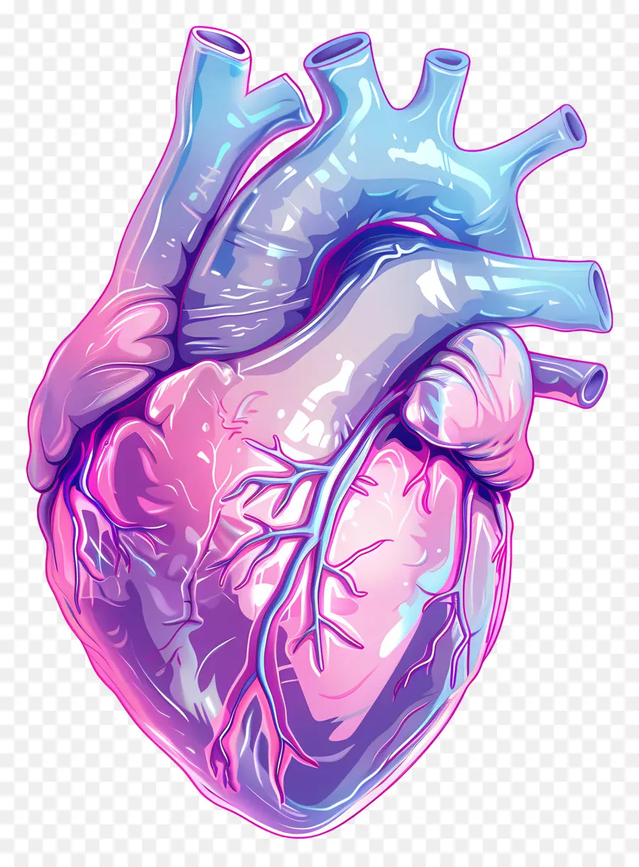 Vaporwave Heart，Corazón Humano PNG