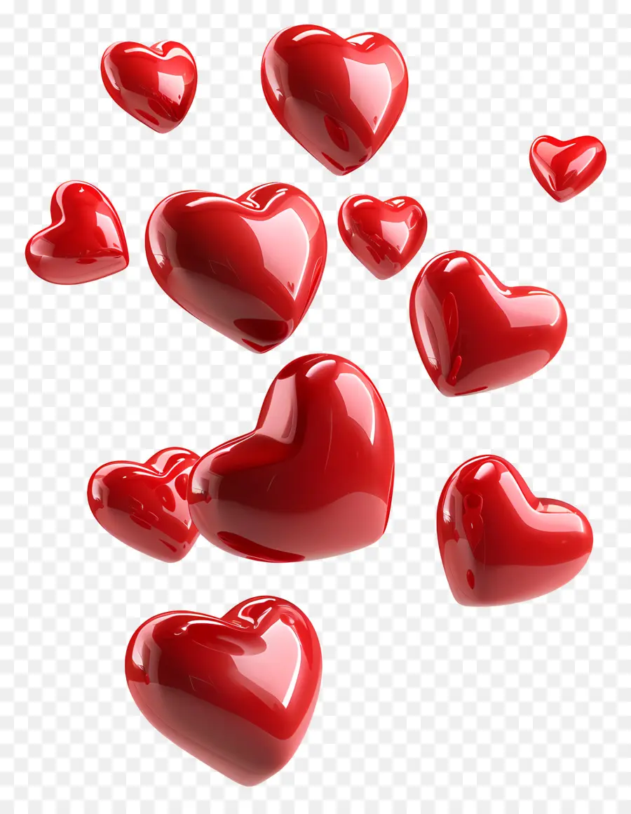 Corazones Que Flotan，Corazones Rojos PNG