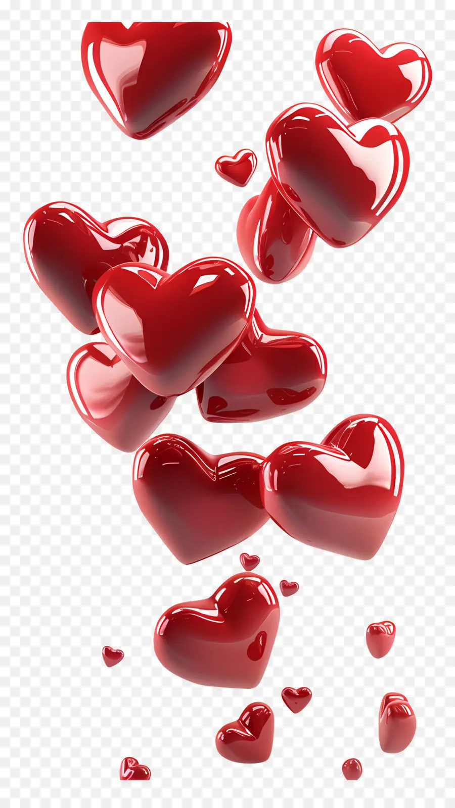 Corazones Que Flotan，Corazones Rojos PNG