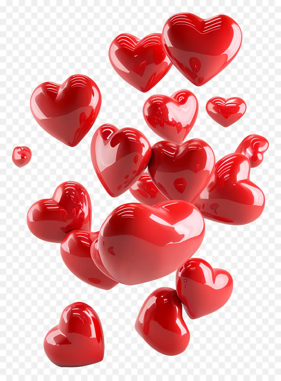 Corazones Que Flotan，Corazones Rojos PNG