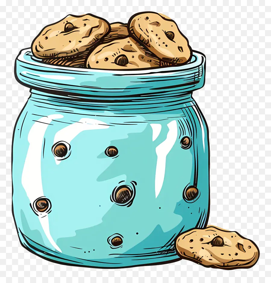 El Tarro De Las Galletas，Galletas Con Chispas De Chocolate PNG