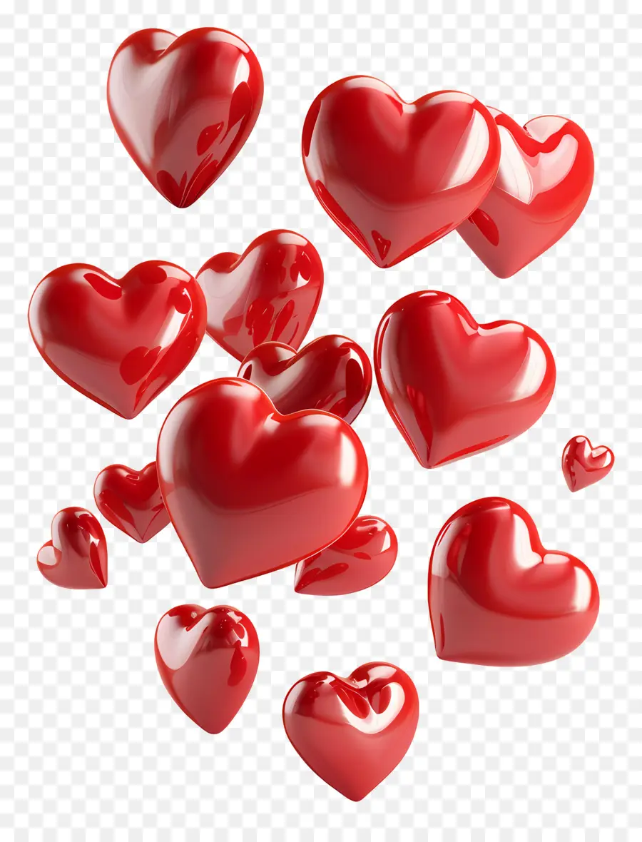 Corazones Que Flotan，Corazones Rojos PNG