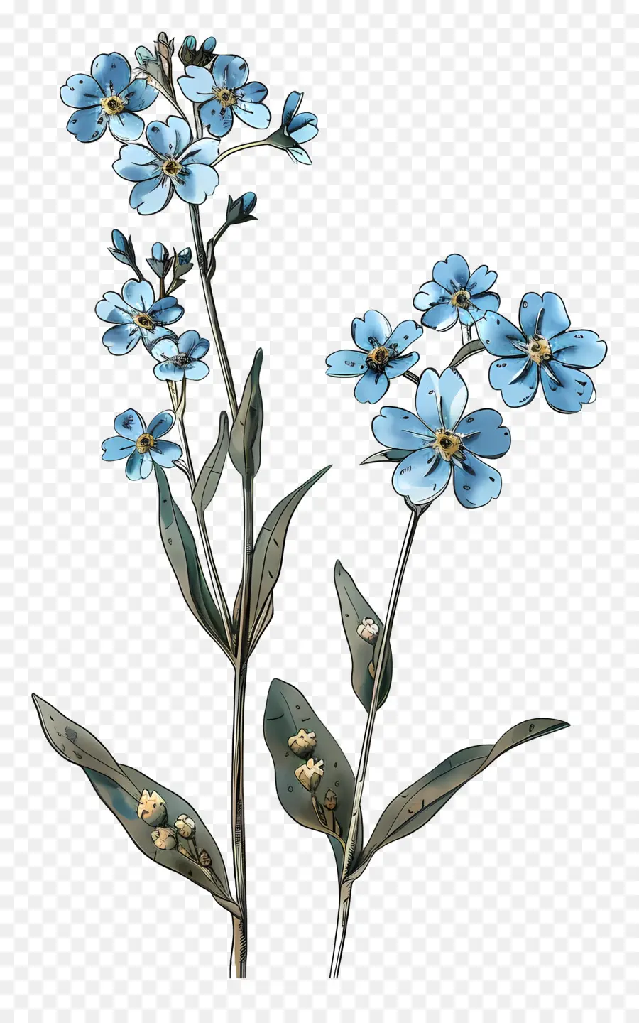 Forgetmenot，No Me Olvides PNG