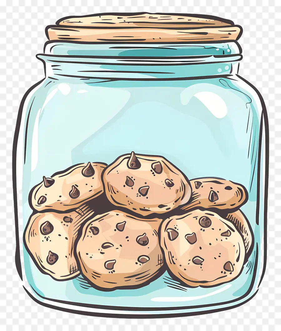 El Tarro De Las Galletas，Galletas Con Chispas De Chocolate PNG